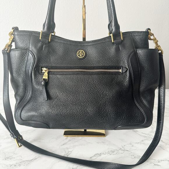 Tory Burch Pebbled Leather Frances Satchel - Picture 2 of 15